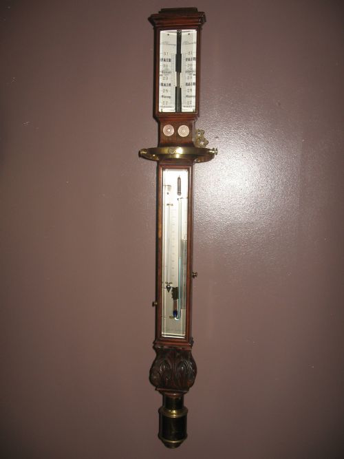 Antique Rosewood Marine/ships Barometer with Sympiesometer