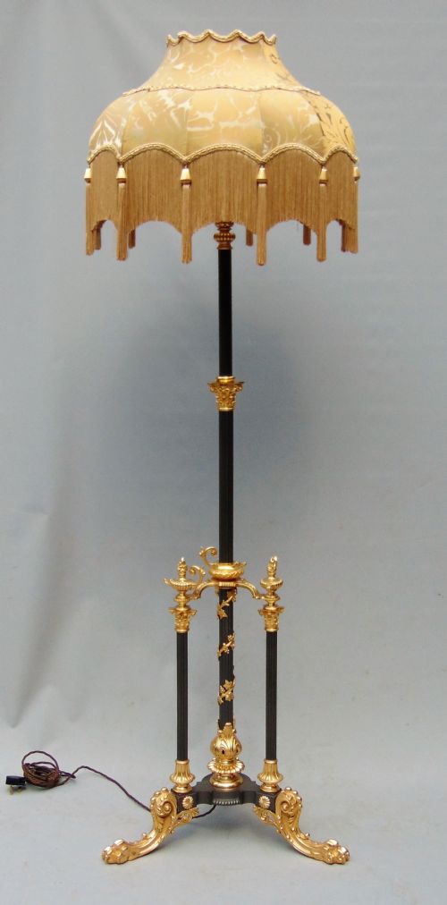 A Superb Gilt Bronze Standard Lamp