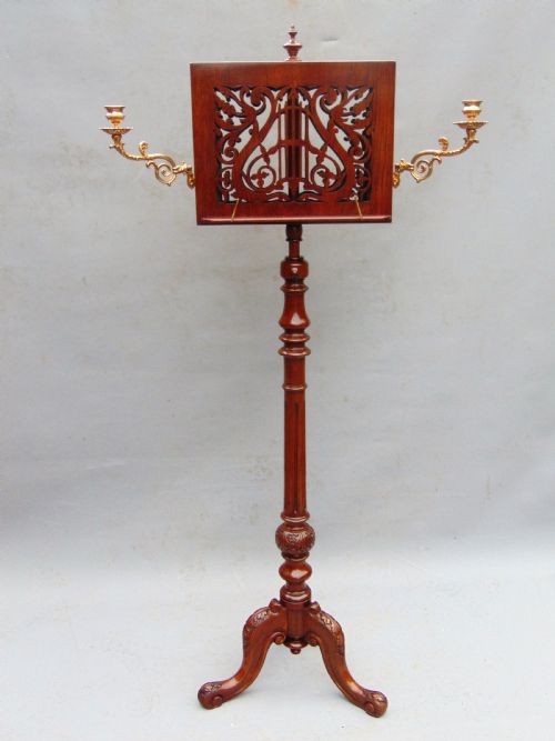 A Fine Walnut Duet Music Stand