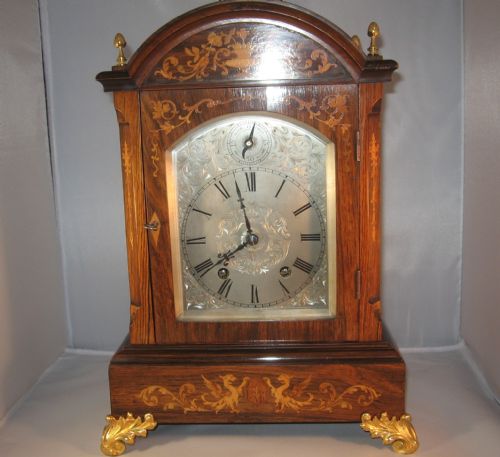 Antique Rosewood Lenzkirch Bracket Clock