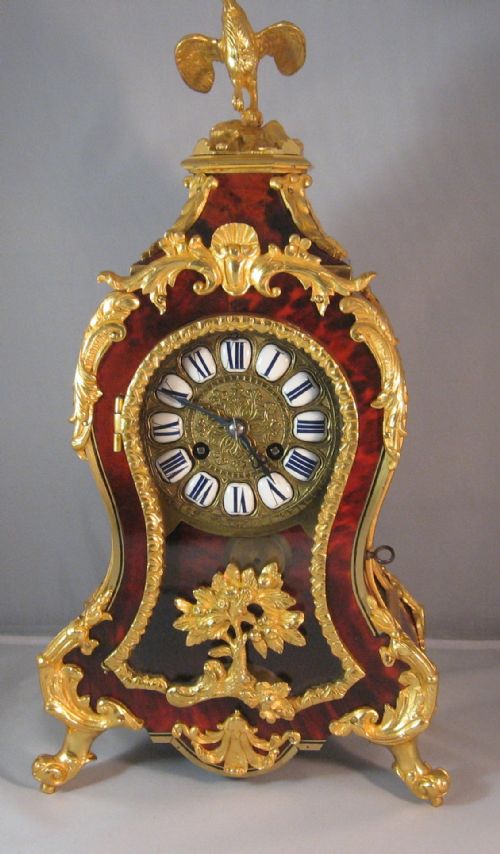 Antique French "Tortoiseshell" Mantle Clock