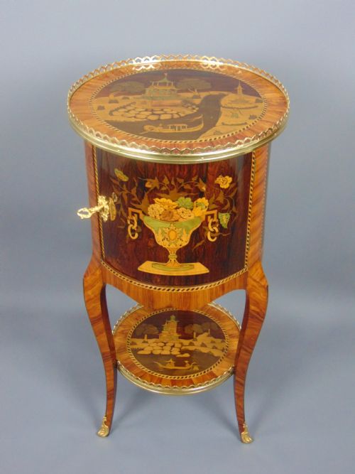 A Fabulous French Marquetry Circular Side Table