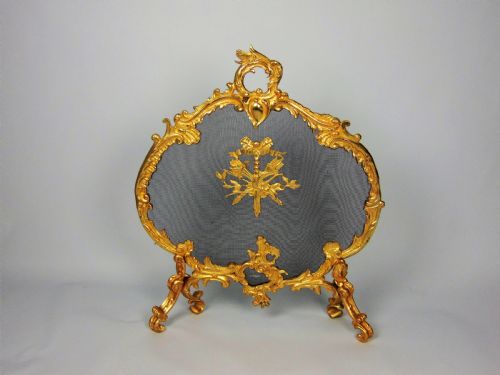 A Rococo Style Ormolu Fire Screen