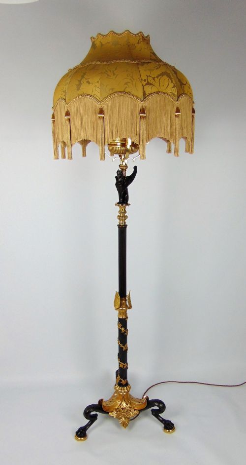 A Quality Gilt and Bronze Standard Lamp