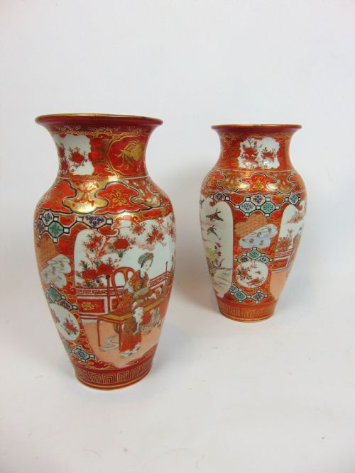 A Pair of Kutani Vases
