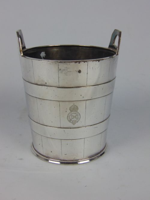 A Packet Steam Company Silver Plated Cooler by Mappin & Webb