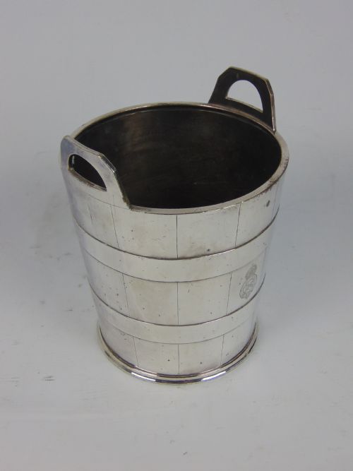 fig 1. A packet Steam Company silver plated cooler by Mappin & Webb