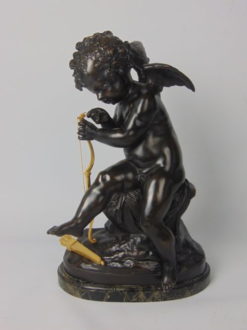 A Large Bronze Cupid