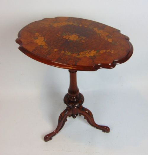 A Marquetry Walnut Occasional Side Table