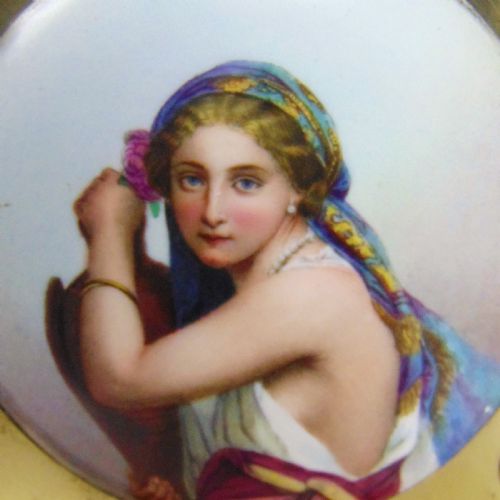 ANTIQUE BOOK SLIDE WITH FINE PORCELAIN PLAQUES - ADDITIONAL PHOTO 2