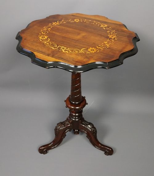 Antique Inlaid Occasional Table