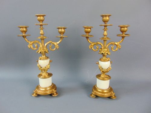A Pair of Ormolu Candlesticks