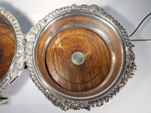 VICTORIAN SILVER PLATED WINE BOTTLE COASTER ELEGANT ANTIQUE DINING TABLE CENTREPIECE - ADDITIONAL PHOTO 7