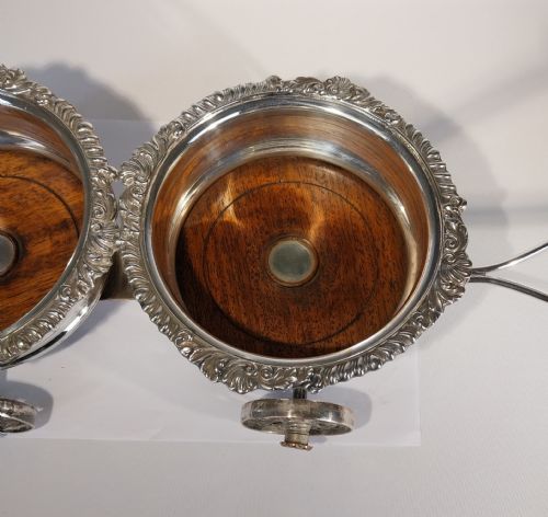 VICTORIAN SILVER PLATED WINE BOTTLE COASTER ELEGANT ANTIQUE DINING TABLE CENTREPIECE - ADDITIONAL PHOTO 10