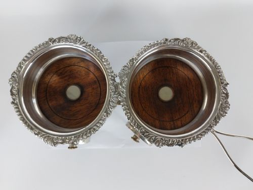 VICTORIAN SILVER PLATED WINE BOTTLE COASTER ELEGANT ANTIQUE DINING TABLE CENTREPIECE - ADDITIONAL PHOTO 19