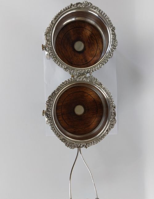 VICTORIAN SILVER PLATED WINE BOTTLE COASTER ELEGANT ANTIQUE DINING TABLE CENTREPIECE - ADDITIONAL PHOTO 20