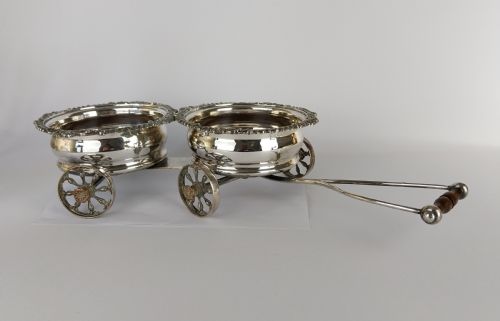 VICTORIAN SILVER PLATED WINE BOTTLE COASTER ELEGANT ANTIQUE DINING TABLE CENTREPIECE - ADDITIONAL PHOTO 27