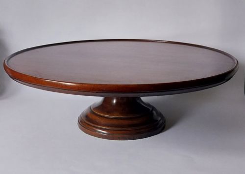 A Large Mahogany Lazy Susan