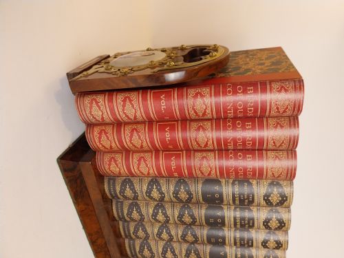 ANTIQUE BOOK SLIDE WITH FINE PORCELAIN PLAQUES - ADDITIONAL PHOTO 15