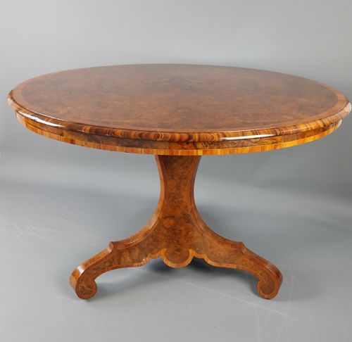 WALNUT CENTRE TABLE 19TH CENTURY - ADDITIONAL PHOTO 2