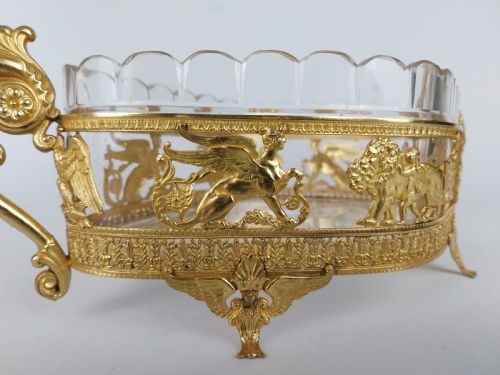 GILT BRONZE CUT GLASS JARDINIERE - ADDITIONAL PHOTO 4