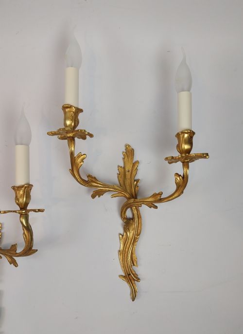 fig 2. Set of three Gilt Bronze Wall Lights