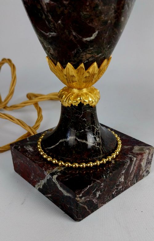 A PAIR OF LATE 19THCENTURY ELEGANT FRENCH MARBLE TABLE LAMPS - ADDITIONAL PHOTO 8