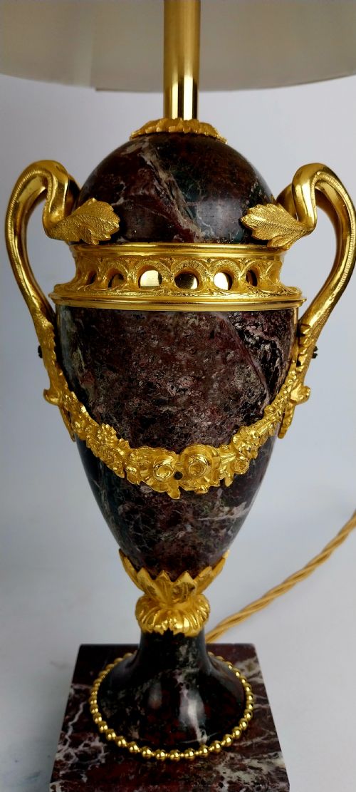 A PAIR OF LATE 19THCENTURY ELEGANT FRENCH MARBLE TABLE LAMPS - ADDITIONAL PHOTO 19