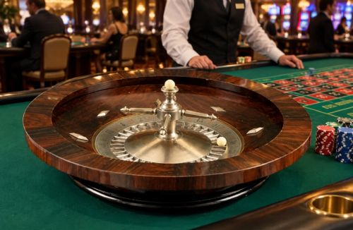 Antique Rosewood Roulette Wheel Circa 1900