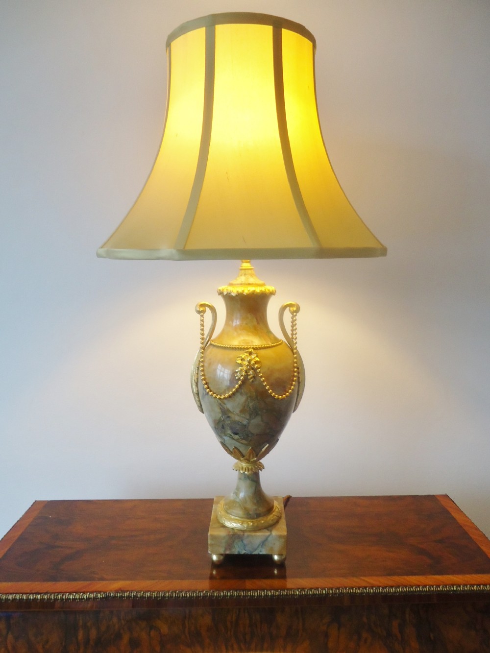 An elegant marble table lamp 