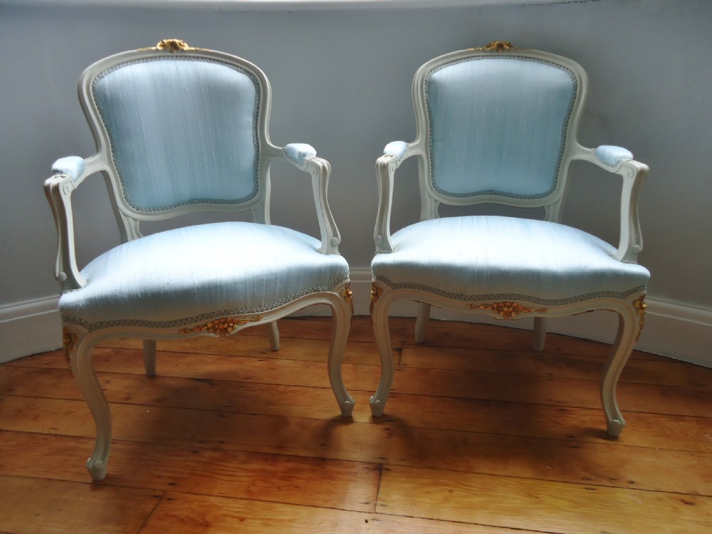 A Superb pair of French Arm chairs 