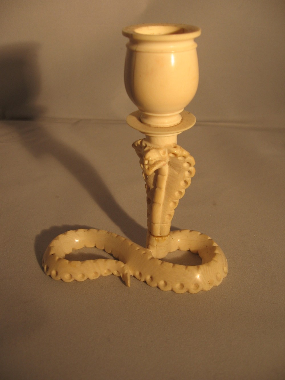 Pair of ivory candlesticks