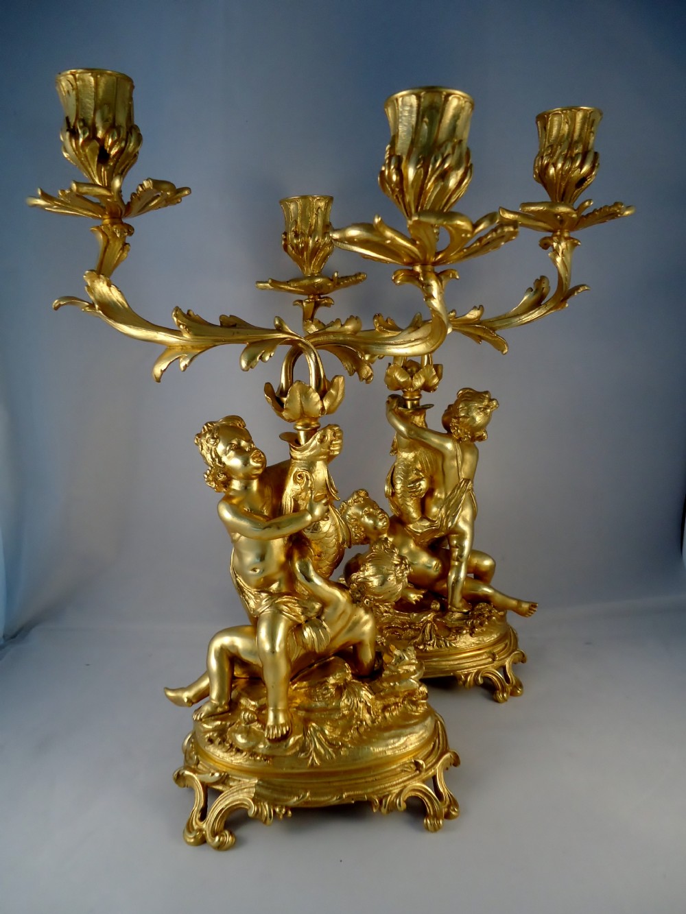 A high quality Pair of Ormolu Candlesticks 