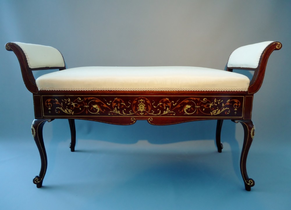 a mahogany duet music seat / stool