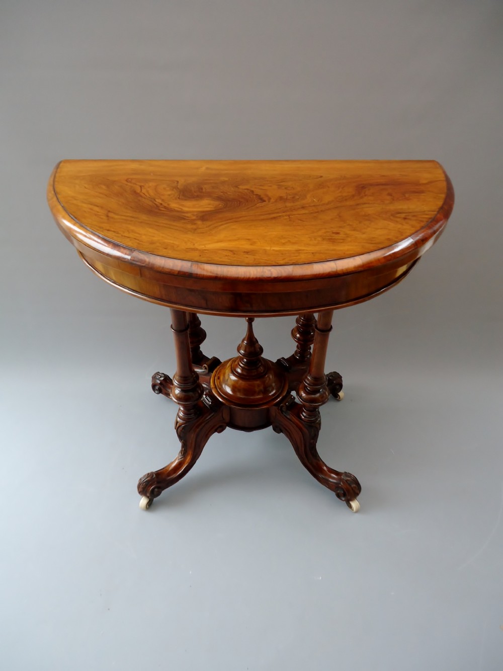 A Rosewood card table 