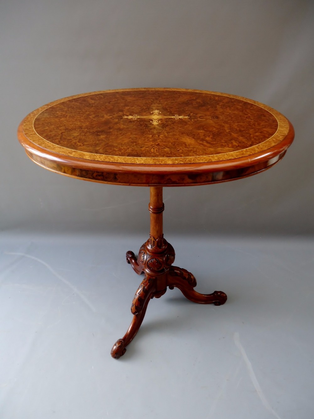 A burr walnut occasaional table 