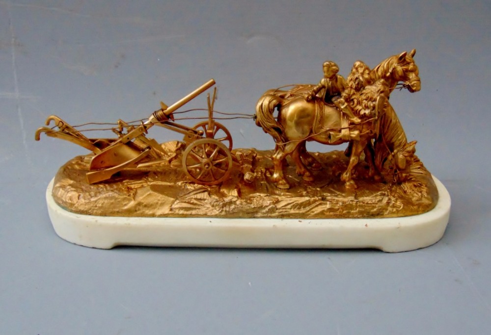 A  very fine quality  french gilt bronze study