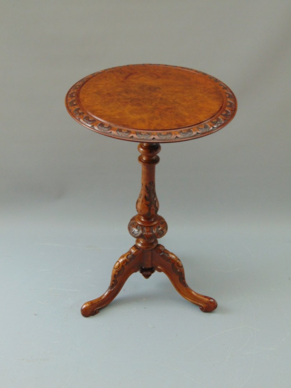  A burr walnut occasional side table