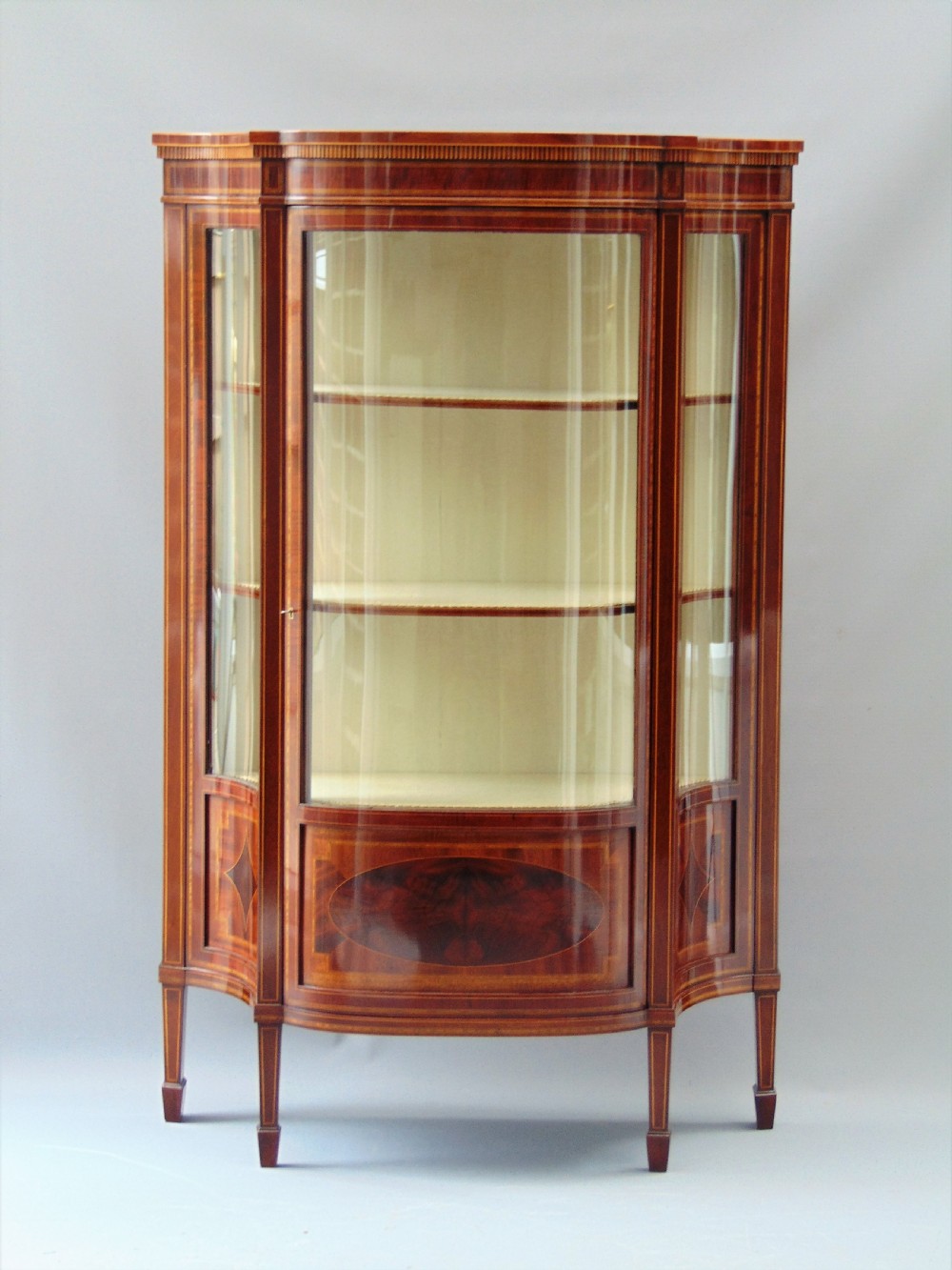 A fabulous  mahogany  display cabinet vitrine