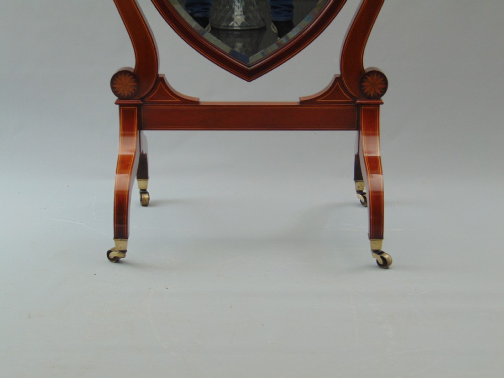 A high quality Mahogany Cheval Mirror View III