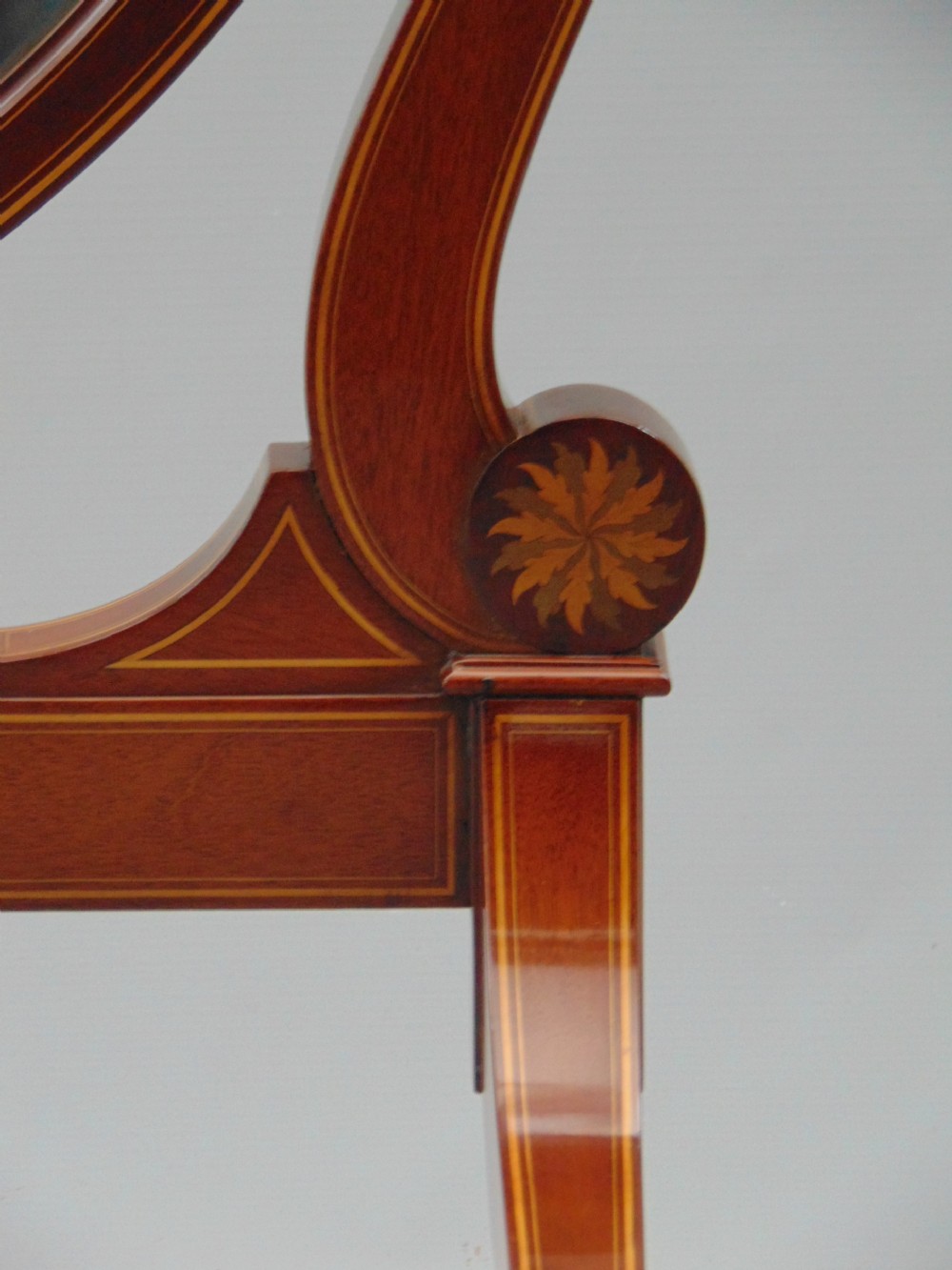 A high quality Mahogany Cheval Mirror View V