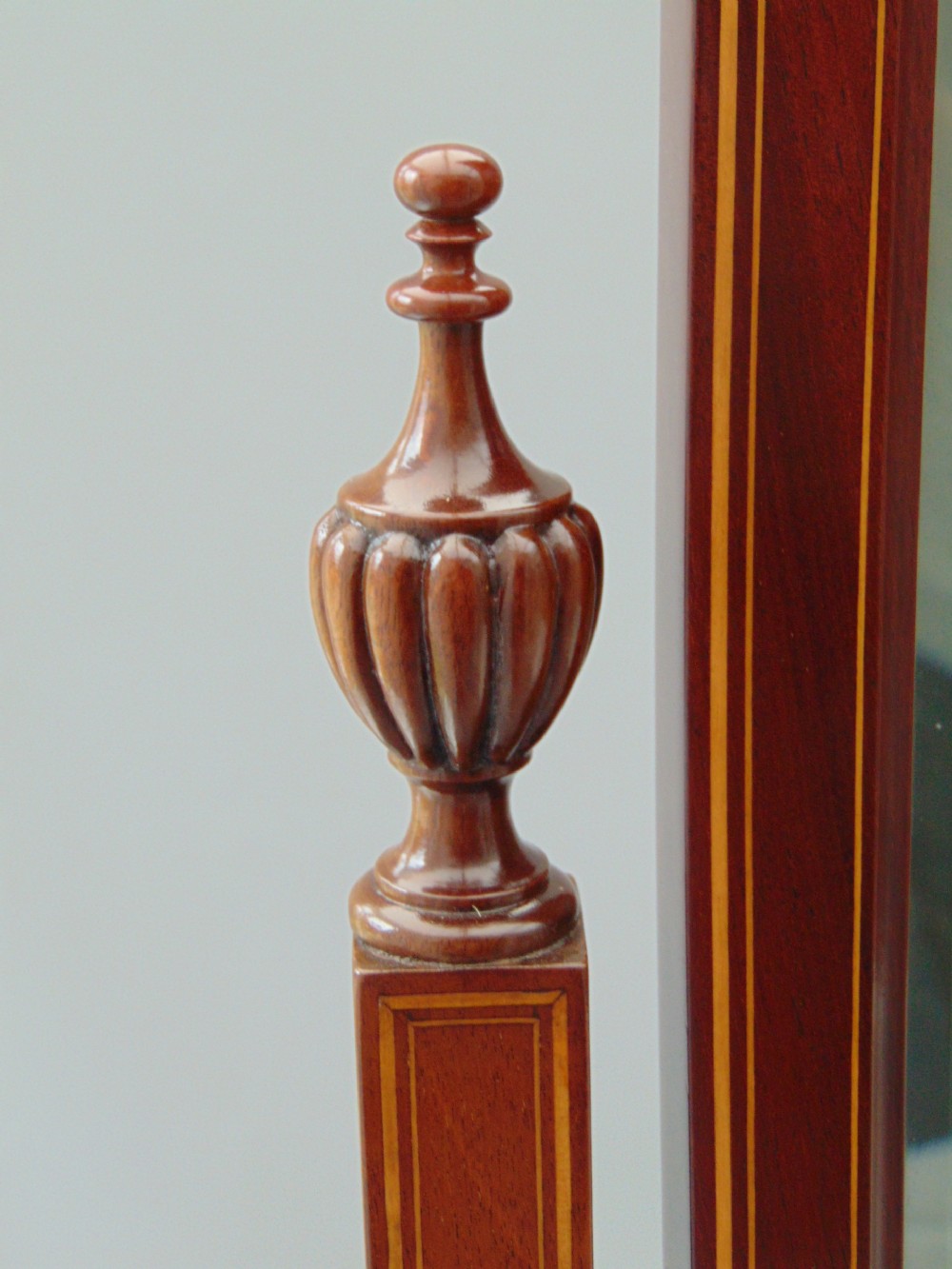 A high quality Mahogany Cheval Mirror View VI