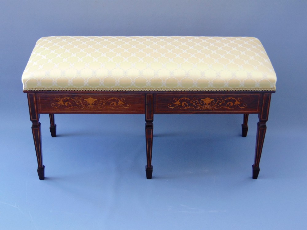 A good quality Rosewood Duet Music Stool View II