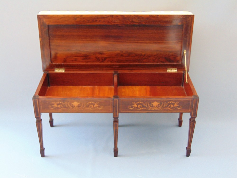 A good quality Rosewood Duet Music Stool View IV