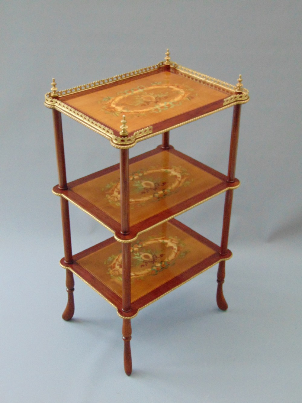 A quality Marquetry  Etagere