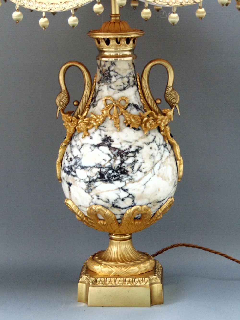 A  Pair of marble table lamps  View IV