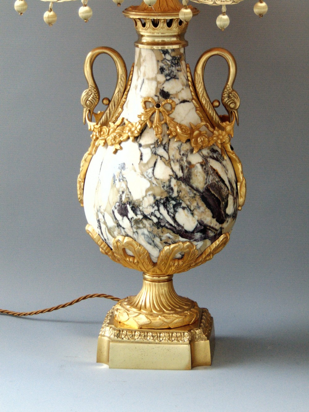 A  Pair of marble table lamps  View V