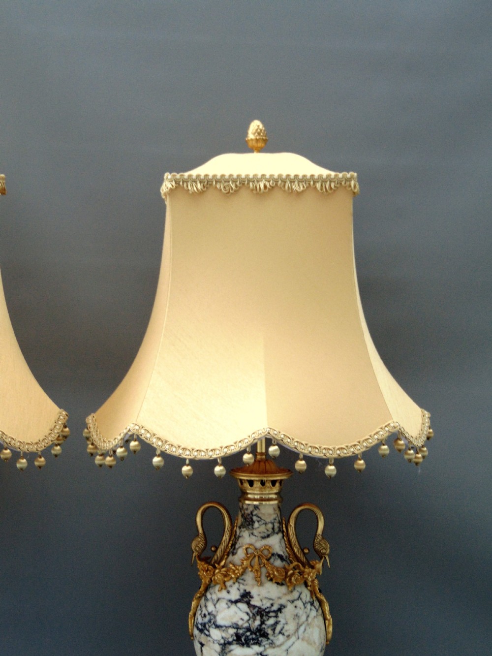 A  Pair of marble table lamps  View VI