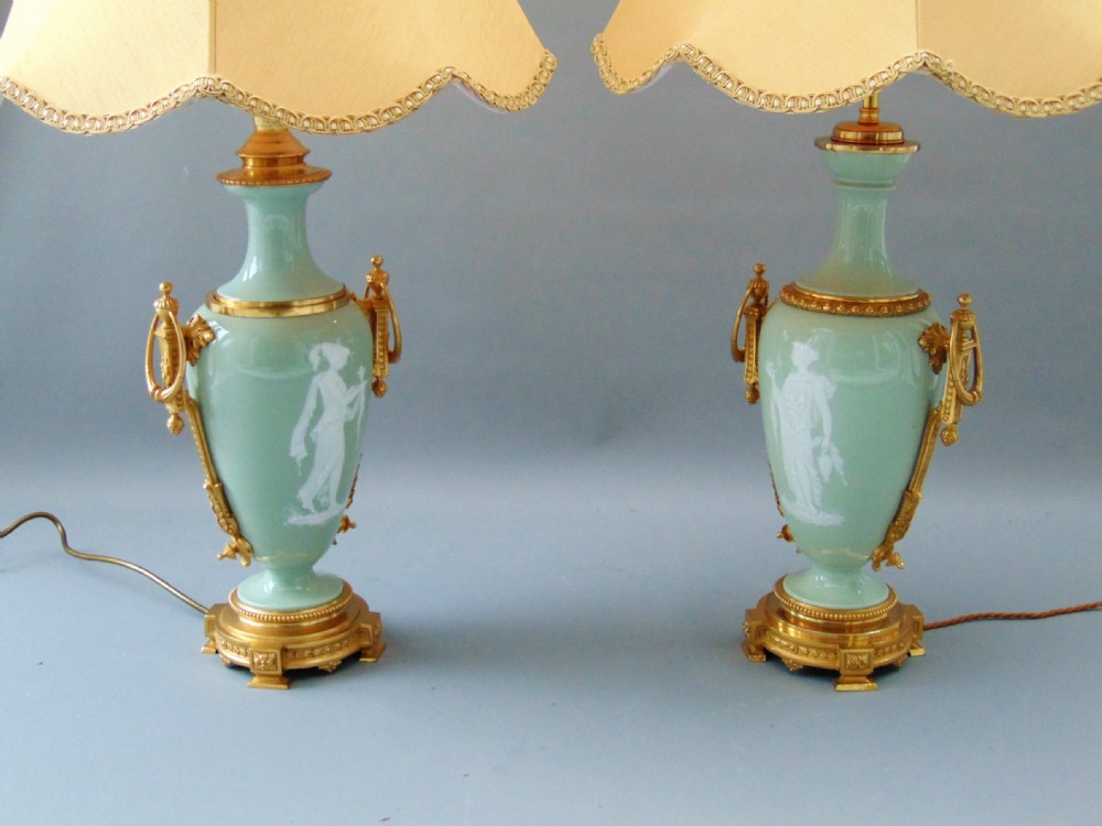 A near Pair of Pate Sur Pate Lamps  View II