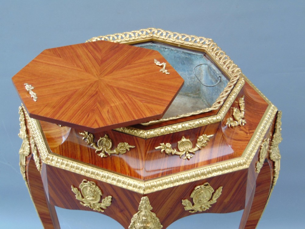 A stunning  French Tulipwood Planter jardinere Table  View VI